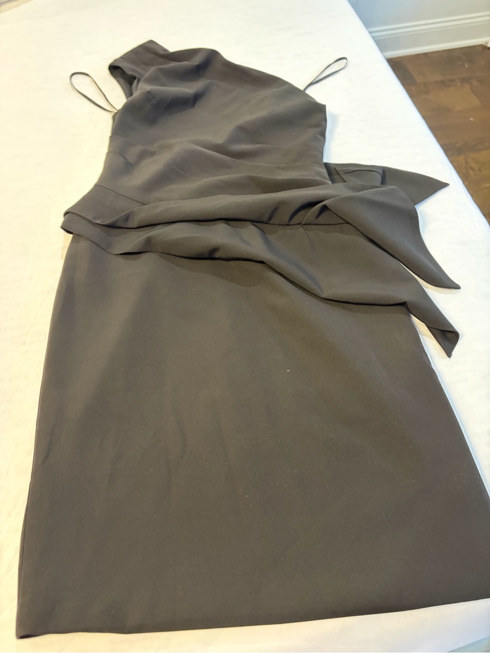 Elegant Asymmetric black Evening Dress   By Ralph Lauren